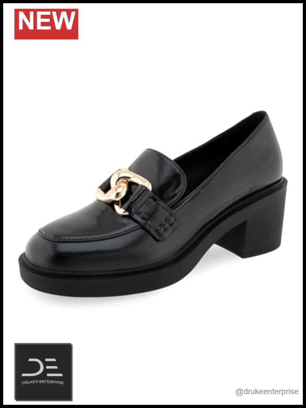 Aerosoles Gibbon Women's Block Heel Loafer Faux Leather Suede Slip-On